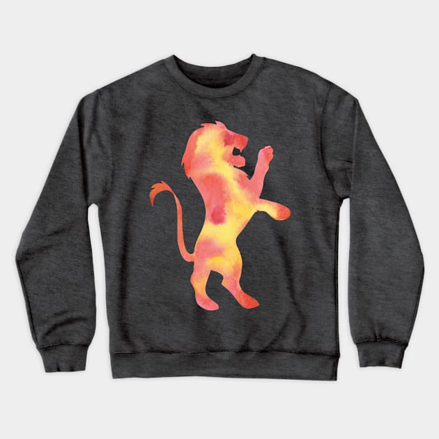 House Lion Watercolor Crewneck Sweatshirt by calligraphynerd